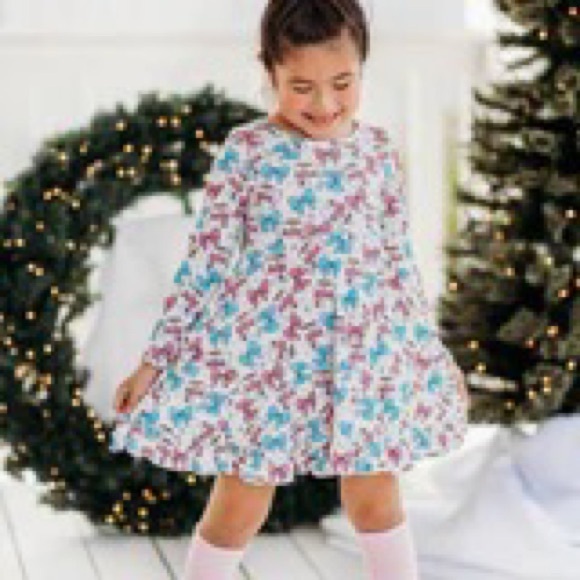 NWT Cheeky Plum Cup of Cheer Elara Knit Dress Snowmen 4T (mislabeled tag) - Picture 2 of 16